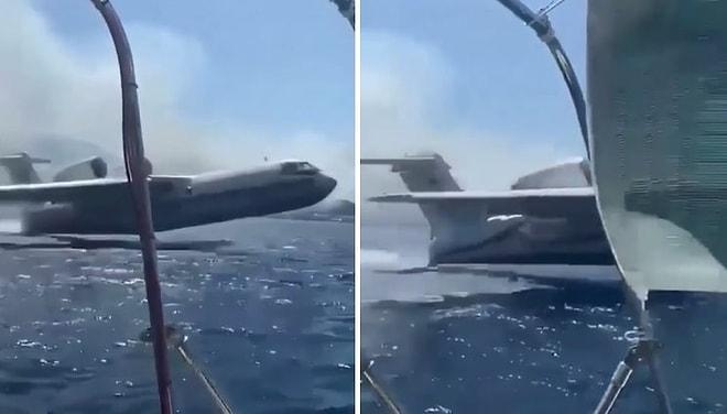 Yangın Söndürme Uçağı, Özel Yatlarıyla Denize Açılan Ailenin Yanından Su Aldı: 'Gerizekalı Herif'