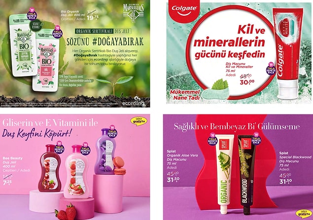 11. Bee Beauty 400 ml duş jeli çeşitleri 7,25 TL.