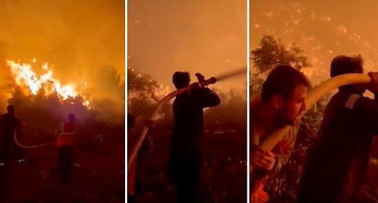 Ünlü Oyuncu İbrahim Çelikkol, Termik Santrale Yaklaşan Yangına Müdahale Ediyor