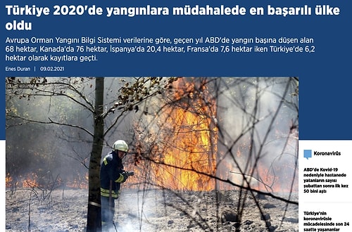 Yandaş Medyanın Türkiye'nin Yangın Başarısı Hakkında Yaptığı Geçmiş Haberleri Okuyunca Şaşkına Döneceksiniz!