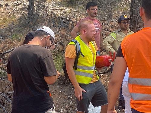 Oyuncu Furkan Kızılay da İstanbul'dan Yangın Bölgesine Gelerek İstekli Takviye Grubuna Katıldı