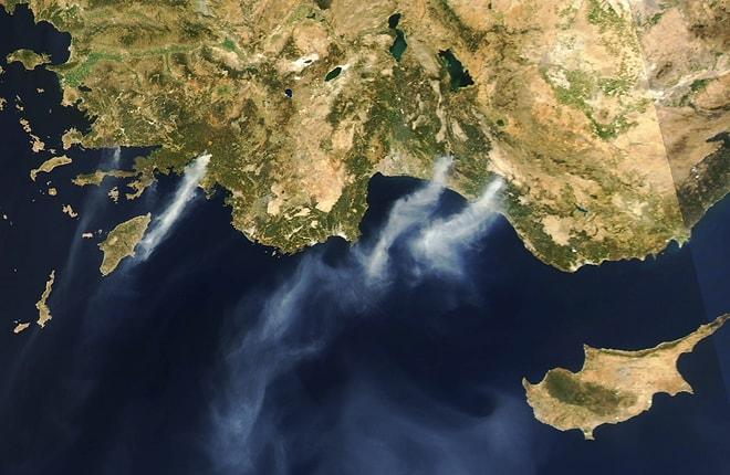Uydu Fotoğraflarını Yayınladı: NASA'dan Türkiye'deki Yangınlarla İlgili Açıklama