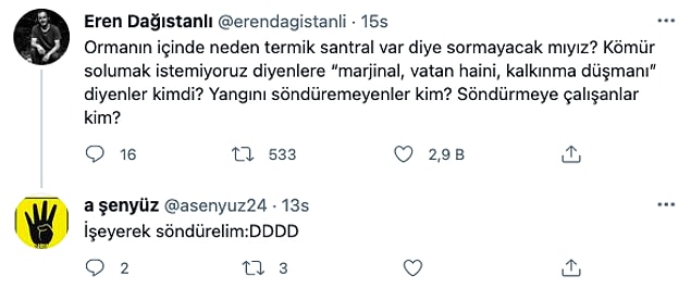 Bir de yangınla ilgili dalga geçenler...