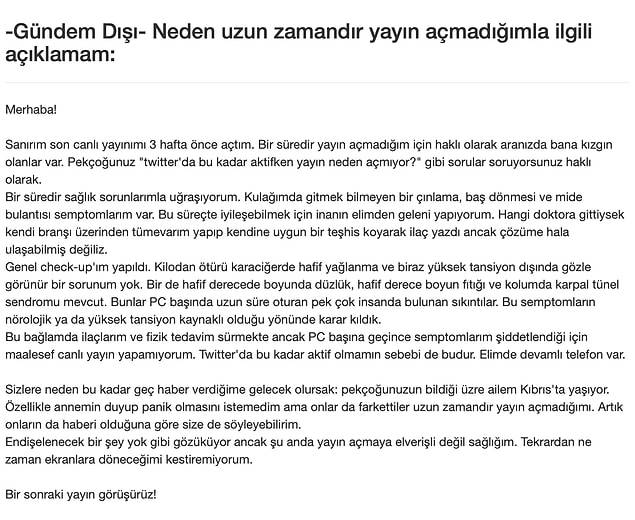 Jahrein, bir süre daha yayın açamayacak.
