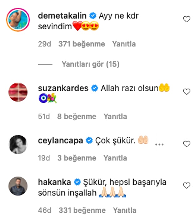 Ardından da insanlar şöyle yorumlar yaptı: