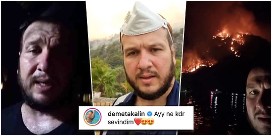 Günlerdir Marmaris'te İnsanlara Yardım Eden Şahan Gökbakar'ın Evinin Etrafını Saran Yangın Söndürüldü