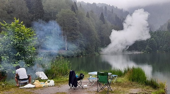 Ne Zaman Akıllanacağız? Karagöl Milli Parkı'nda Mangal ve Meşale Yaktılar