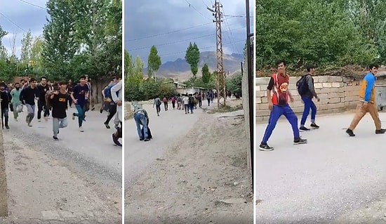 Sınırdan Geçen Yüzlerce Afgan Mültecinin Van'da Mahalle Aralarında Koşarken Kaydedilen Görüntüleri