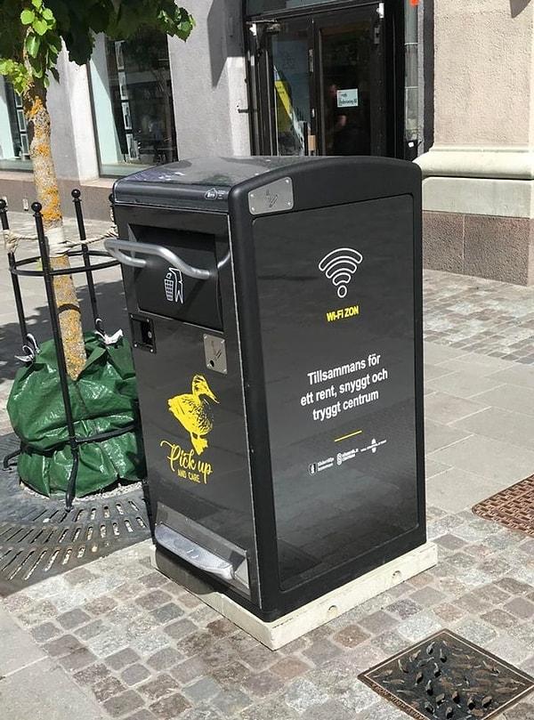 1. "İsveç'te WiFi olan çöp kutularımız var."
