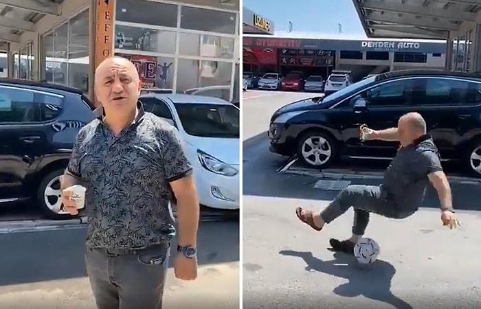 Penaltı Atan Futbolculara 'Salak' Deyip Top ile Hareket Çekerken Yere Kapaklanan Sinan Engin Görünümlü Dayı