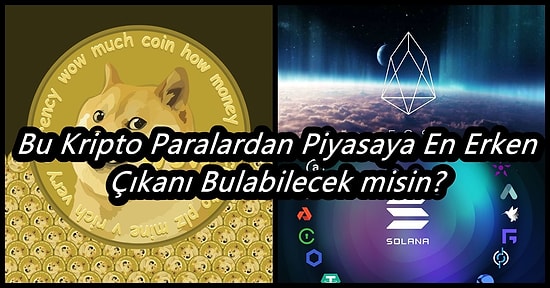 Bu Kripto Paralardan Piyasaya En Erken Çıkanı Bulabilecek misin?