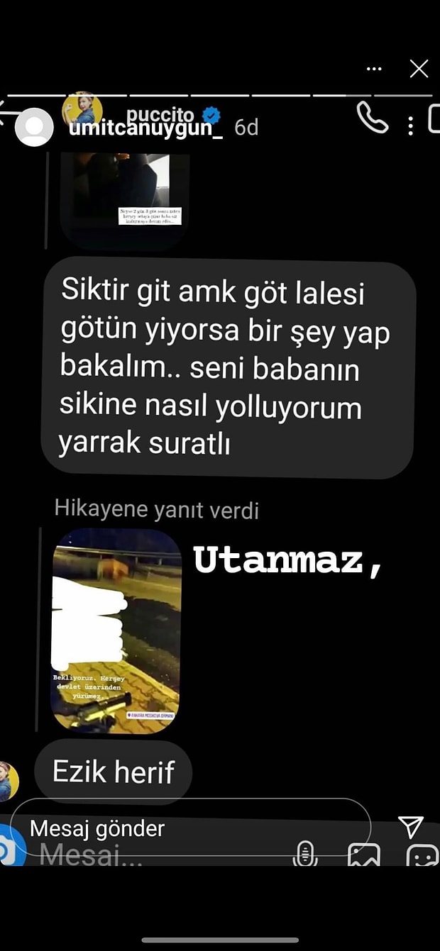 Umitcan Uygun Un Abisinin Fenomen Pucca Yi Olumle Ve Tecavuzle Tehdit Ettigi Mesaji Ortaya Cikti