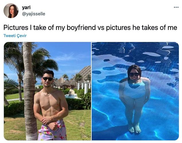 1. "Erkek arkadaşım için çektiğim fotoğraflar vs onun benim için çektikleri"
