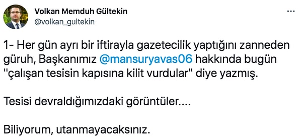 Ankara Büyükşehir Belediyesi Basın Yayın ve Halkla İlişkiler Dairesi Koordinatörü haberi yalanlayarak tesisi devraldıkları dönemden görüntüler paylaştı.
