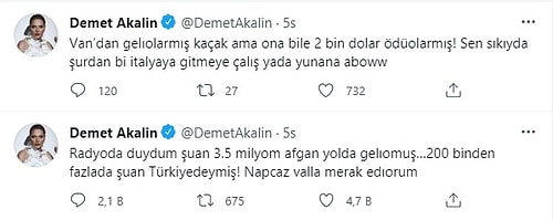 Afganlarla İlgili Paylaşım Yapan Demet Akalın'dan 'Türkçen Bozuk' Diyen Takipçisine Kapak Üzere Bir Karşılık Geldi