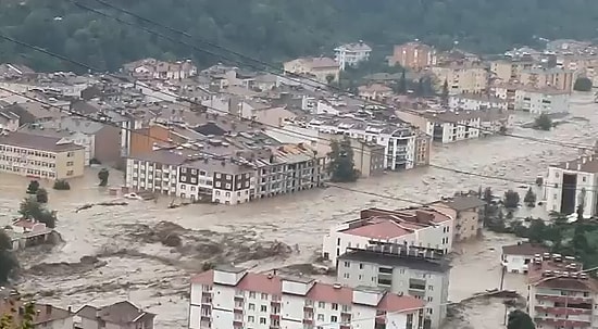 Kastamonu'da Yaşanan Sel Felaketinin Havadan Kaydedilen Görüntüleri