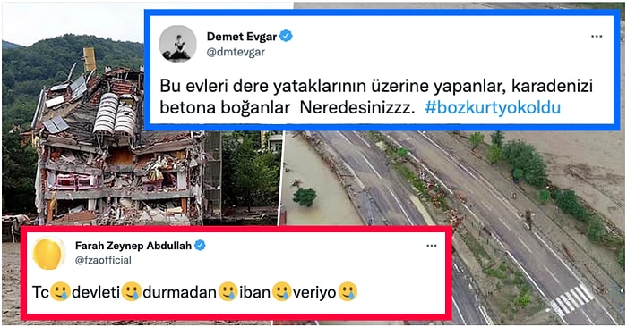 Bozkurt Yok Oldu! Kastamonu, Bartın ve Sinop'ta Yaşanan Sel Felaketine İsyan Eden Ünlü İsimler