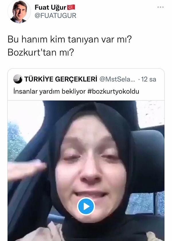 İnsanlar bu şekilde seslerini duyurmaya çalışırken Türkiye Gazetesi yazarı Fuat Uğur, videodaki kadını hedef göstermekten çekinmedi.