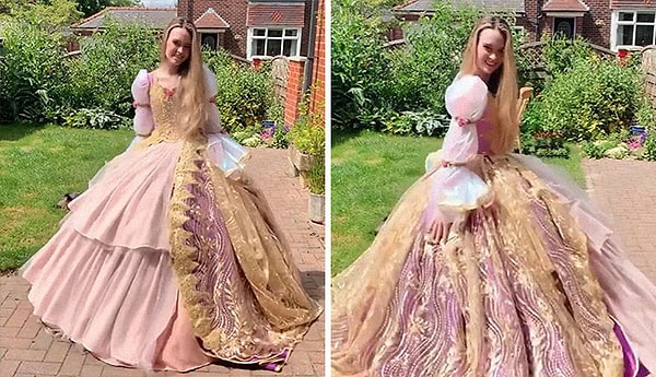 7. Платье Рапунцель