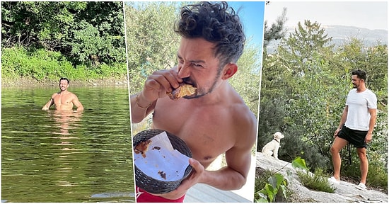 Dünyaca Ünlü Aktör Orlando Bloom'un Çırılçıplak Yüzerken Yaptığı Paylaşımlar Gündeme Oturdu
