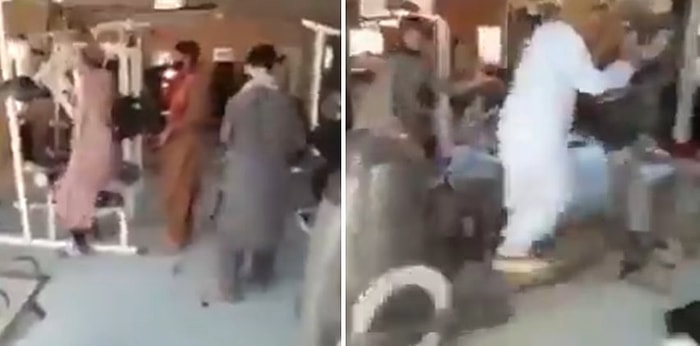 Taliban Üyelerinin Afganistan Başkanlık Sarayının Spor Salonunda Spor Yaptıklarını İddia Eden Video