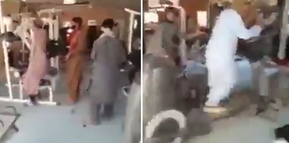 Taliban Üyelerinin Afganistan Başkanlık Sarayının Spor Salonunda Spor Yaptıklarını İddia Eden Video