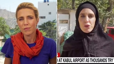 CNN Muhabiri Clarissa Ward, Taliban'ın Afganistan'ı Ele Geçirmesinden Sonra Kara Çarşafla Haber Sundu