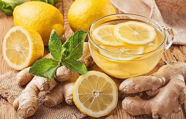 4. Süper etkili detoks: Limon ve zencefil! 👌