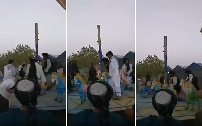 Taliban Üyelerinin Kabil'de Bir Lunaparkta Eğlenirken Kaydedilen Görüntüleri