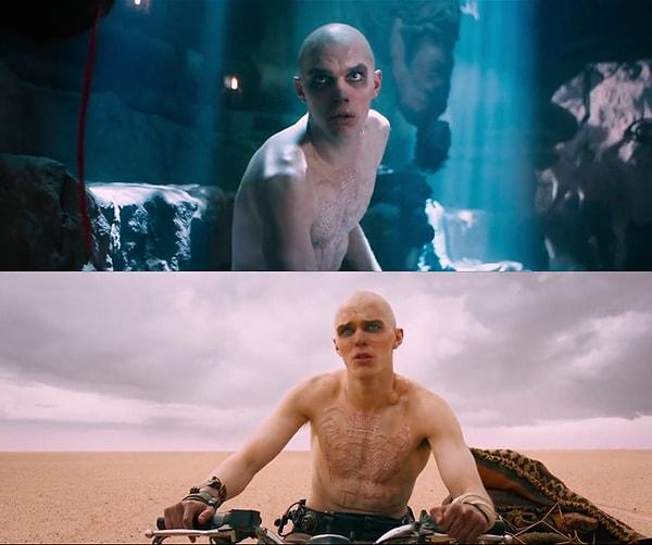 18. 'Mad Max: Furry Road' filminde, Nux insani özellikler kazandıkça üstündeki boyaların silindiğini görüyoruz.
