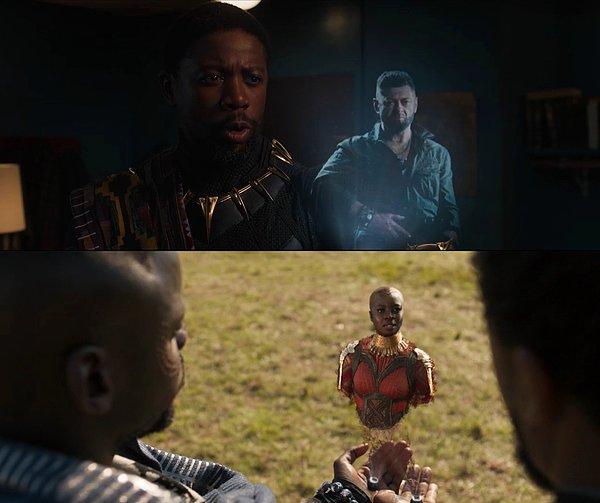 12. Ayrıca yine 'Black Panther' filminde, günümüzde hologram teknolojisini nano teknoloji almıştır. Wakanda'nın yıllar içindeki teknolojik gelişimi bu şekilde gösterilmiş.