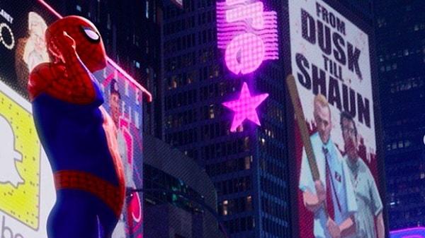 36. 'Spider-Man: Into the Spider-Verse' yapımında, 'Shaun of the Dead' filminin devam filmi, 'From Dusk Till Shaun'un' posterini görebilirsiniz.
