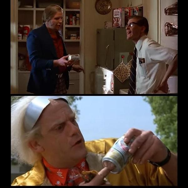 40. 'Back to the Future' filminde Marty geçmişe gidip babasının öz güvenli olmasını sağlayınca, babasının içtiği bira değişiyor.