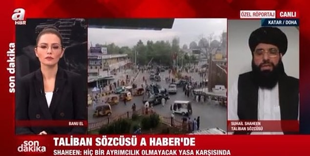 O mesajlardan birini de Taliban Sözcüsü Süheyl Şahin vermişti. Geçtiğimiz gün birçok televizyon kanalına katılarak bazı açıklamalarda bulunmuştu. Şahin, "Türkiye bizim için kardeş ülke. Burada kardeş ülkenin bizimle olması çok güzel. Türkiye ile iyi ilişkiler kurmak istiyoruz. Herhangi bir parasal yardım ya da iş birliği için Türkiye ile yakın olmak isteriz” ifadelerini kullanmıştı.