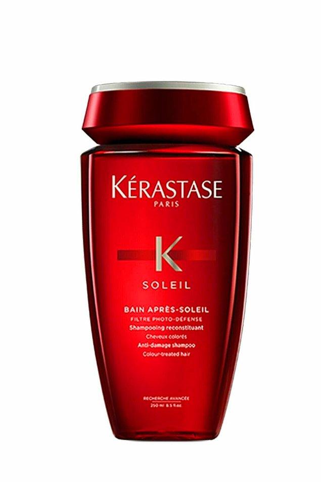 4. Güneşten ve denizden yıpranan saçlarınıza yapabileceğiniz en iyi yatırımlardan biri de Kerastase güneş sonrası şampuanı.