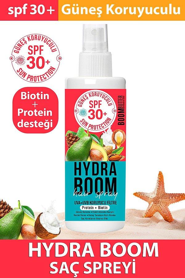 5. Boom Butter Hydra Boom güneş koruyuculu SPF 30+ saç spreyiyle bütün yaz aşk yaşayacağız.