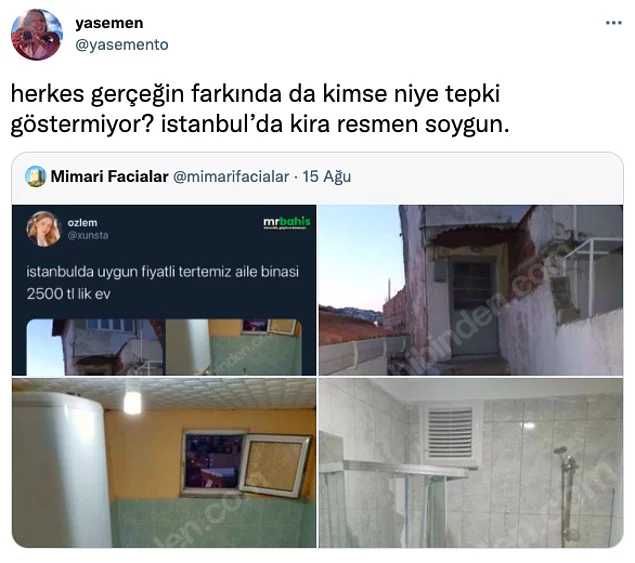 Özellikle İstanbul'da Son Dönemde Ev Kiralarının Hunharca Artmasına Tepkisiz Kalamayıp İsyan Eden Kişiler