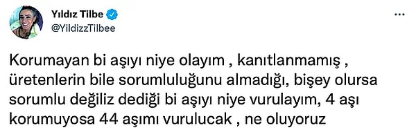 17. Ünlü şarkıcı Yıldız Tilbe, aşı ve virüsle ilgili yaptığı açıklamalarla yine gündemde bomba etkisi yarattı.