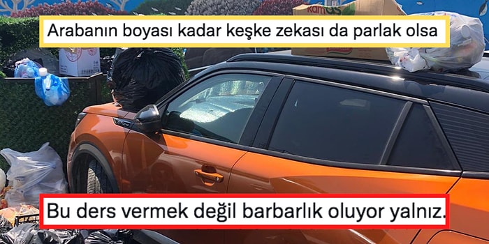 Antalya Halkının Çöp Konteynerinin Önüne Park Eden Araç Sürücüsüne Verdiği Ders Olay Yarattı