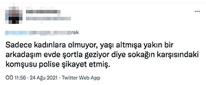 evde yari ciplak oturuyor diye yan komsusu tarafindan sikayet edilen kadinin yasadigi sacmalik