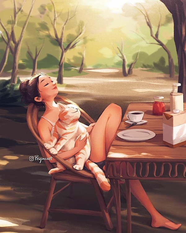 9. Рисование - ее настоящая любовь. И в свои работы она вкладывает частичку себя