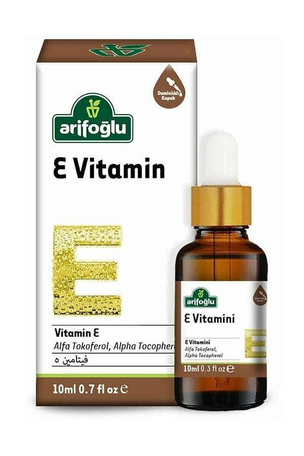 11. Doğal içeriklerden üretilmiş olan Arifoğlu E vitamini, cildinizi nemlendirir ve besler.