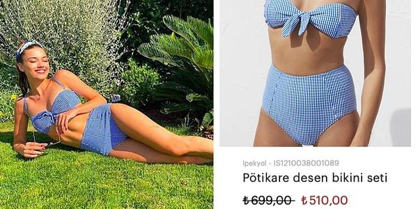 Afra Saraçoğlu'nun bikinisinin fiyatı ise indirimsiz 700 TL...