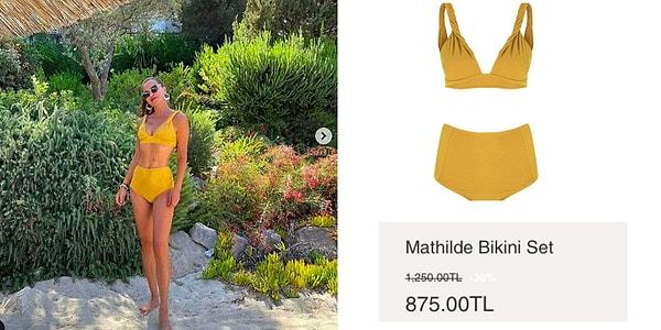 Ebru Şallı'nın 'MUSE FOR ALL' markasına ait bikini fiyatı indirimsiz 1.250.00 TL...