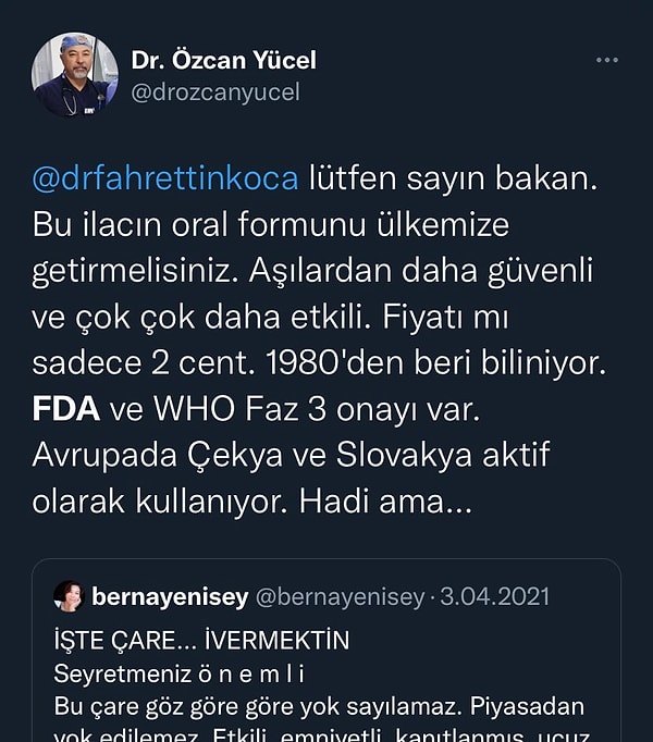 FDA'nın başka bir ilaca onay vermesini sevinçle karşılamış.