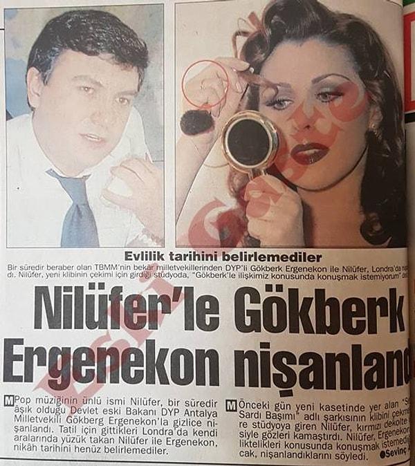 2. Ünlü şarkıcı Nilüfer ile diplomat ve siyasetçi Gökberk Ergenekon