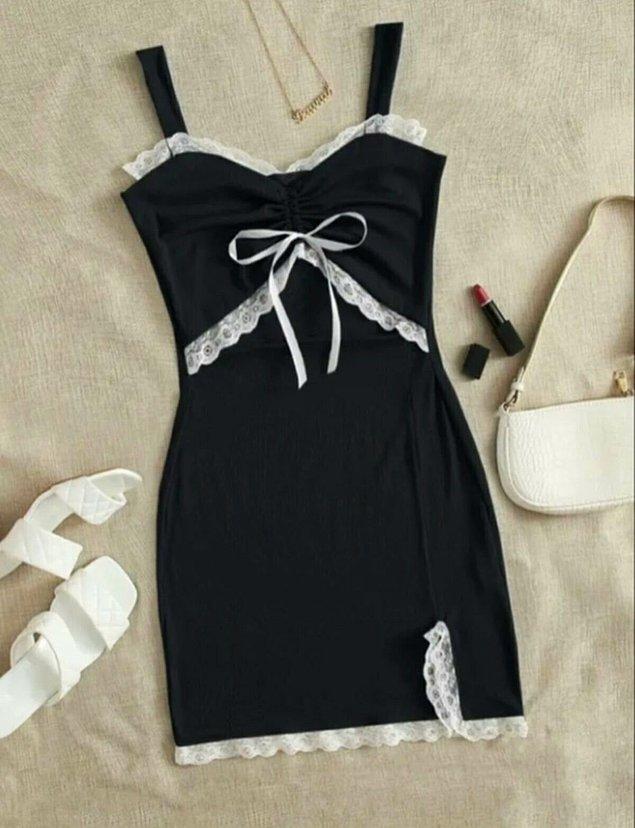 10. Mini siyah retro elbise için harika bir önerimiz var!