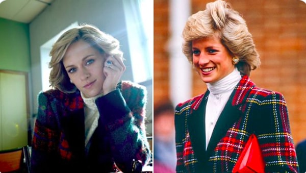 Этот образ, как известно, носила Диана, когда посещала Портсмут в 1989 году, встречаясь с мэром города и жителями Общественного центра Истни.