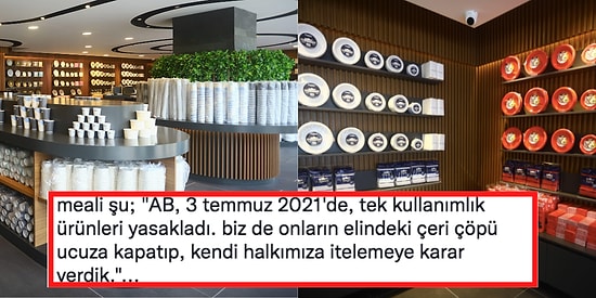 Biz Gideriz Tersine! Tek Kullanımlık Plastik Ürünleri Satan Dükkandan Övgü İle Bahseden Paylaşıma Tepki Yağdı