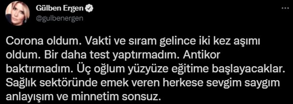 7. Gülben Ergen'in korona paylaşımı yanlış anlaşıldı ve ünlü isim tekrar açıklama yaptı!